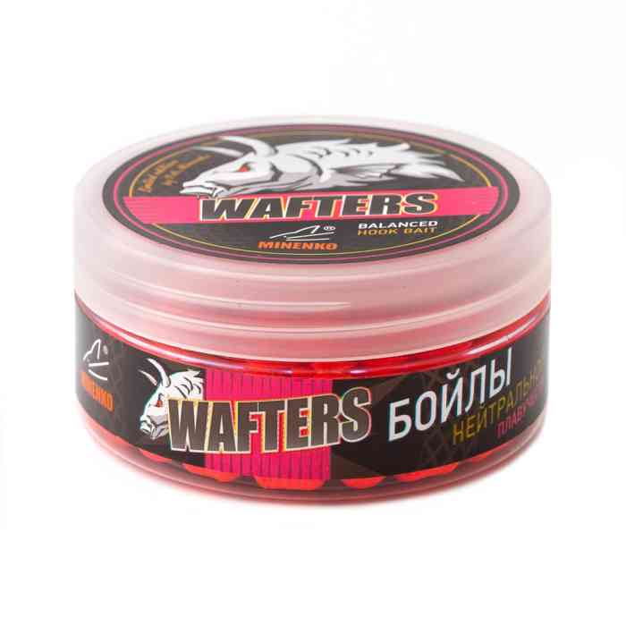 Насадочные бойлы MINENKO WAFTERS DUMBELLS STRAWBERRY 11x14мм