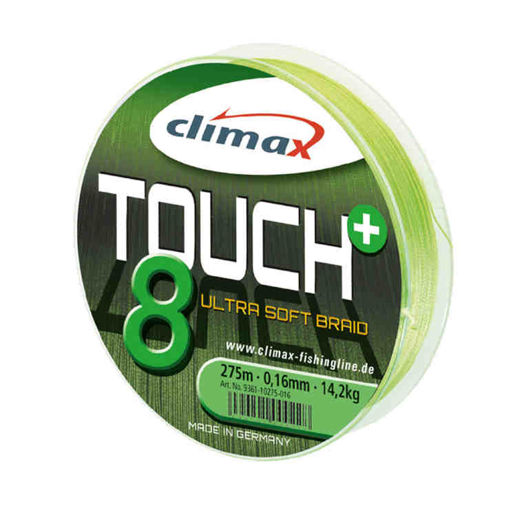 Купить Шнур Climax Touch 8 Plus BRAID (chartreuse) 0.14