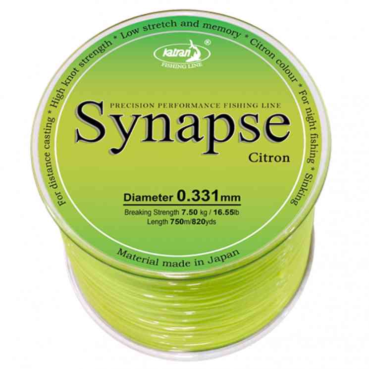 Купить Леска Katran Synapse Citron 0.331 мм (жёлтая)