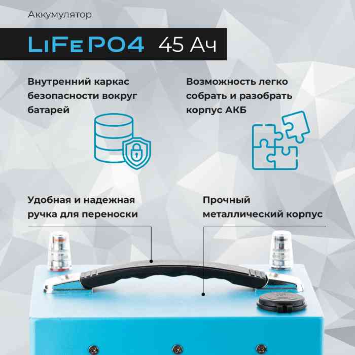 Аккумуляторная батарея RiverTech LiFePO4 - 12V 45Ah