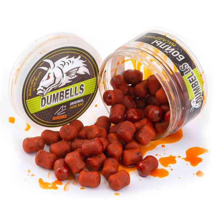 Насадочные DUMBELLS бойлы MINENKO ORANGE PLUM 14x20мм (в дипе)
